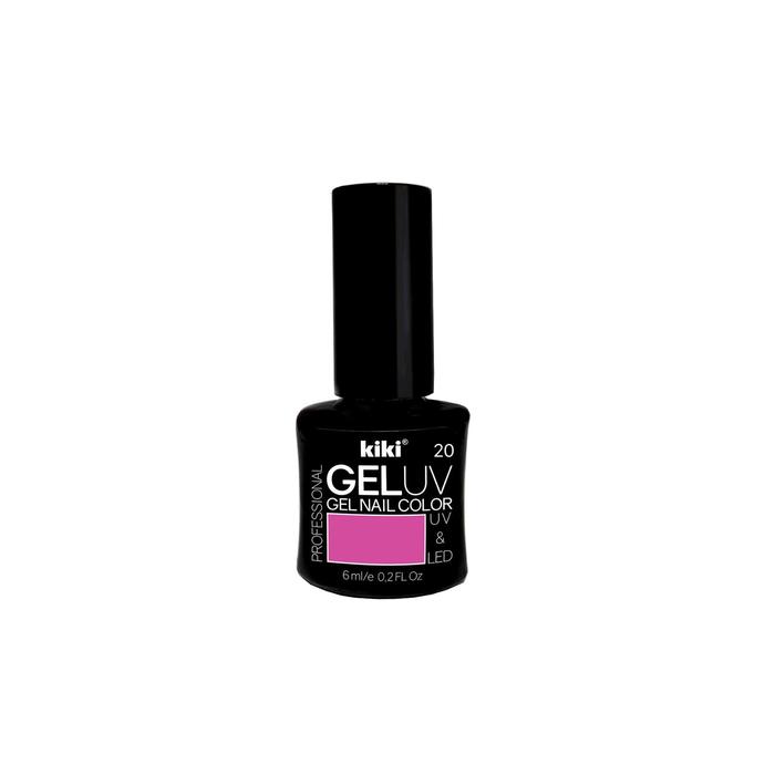 Гель-лак для ногтей Kiki Gel Uv&Led 20 темно-розовый kiki нюдовая камуфлирующая база для ногтей gel uv