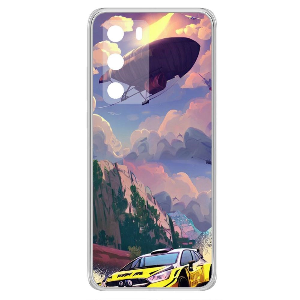 

Чехол-накладка Krutoff Clear Case Гонка для Huawei P40