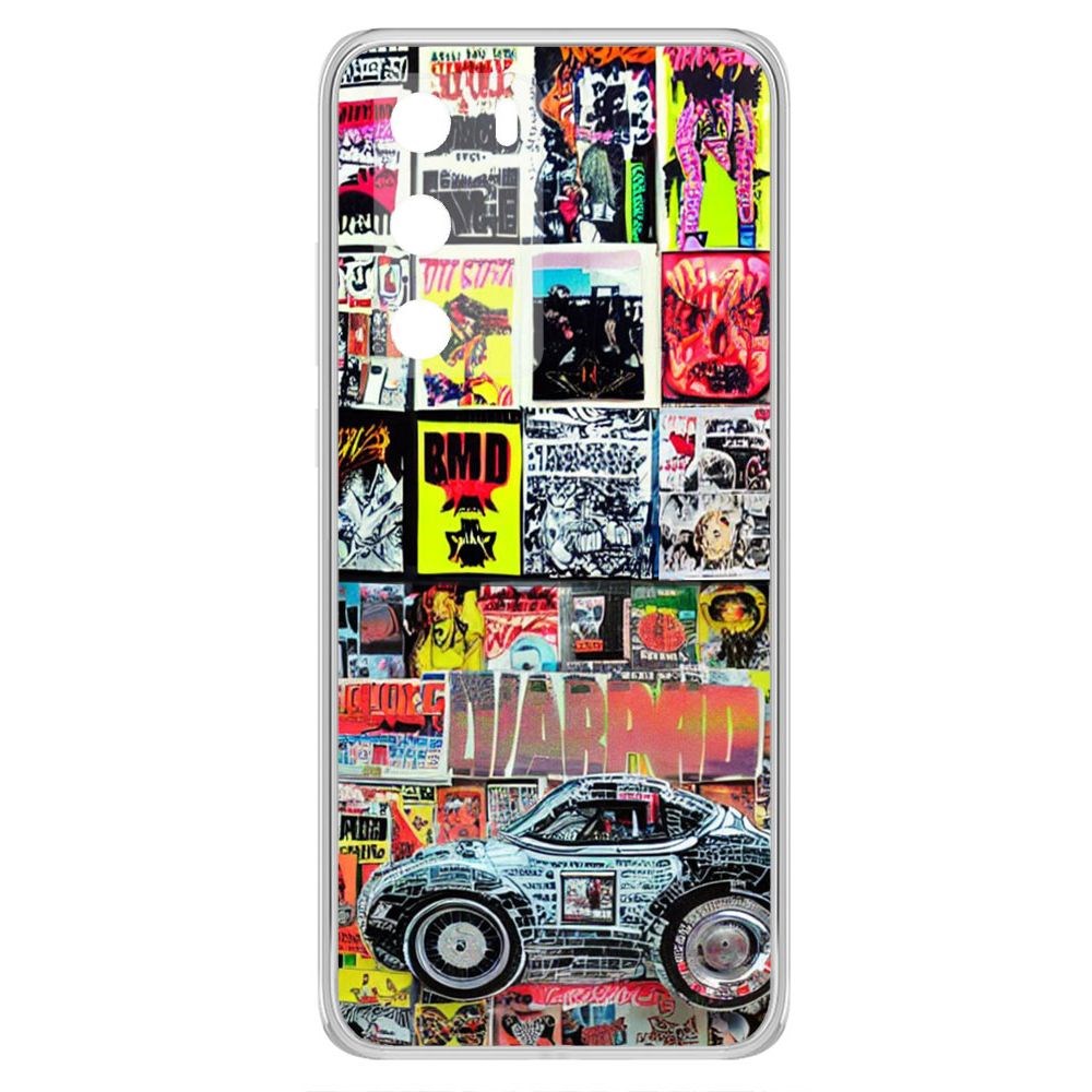 

Чехол-накладка Krutoff Clear Case Автопамфлет для Huawei P40