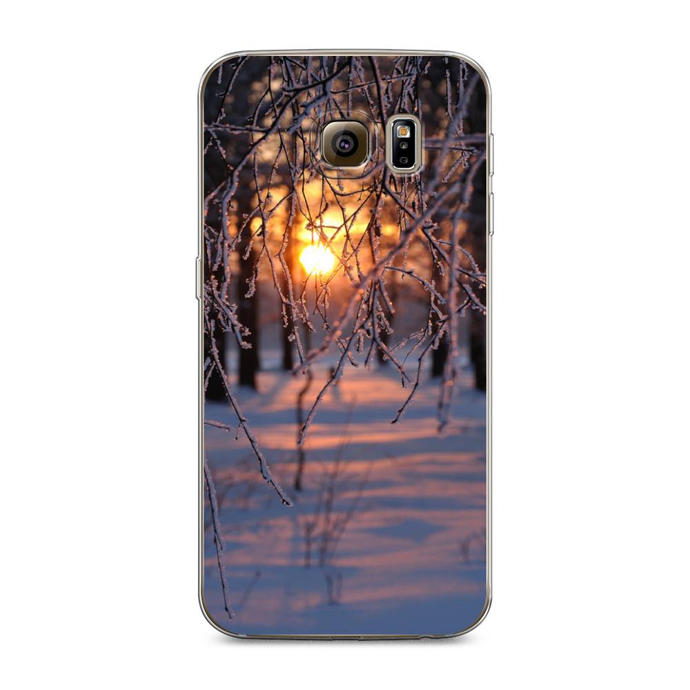 

Чехол на Samsung Galaxy S6 edge "Зима 7", Оранжевый;розовый;черный, 24450-2