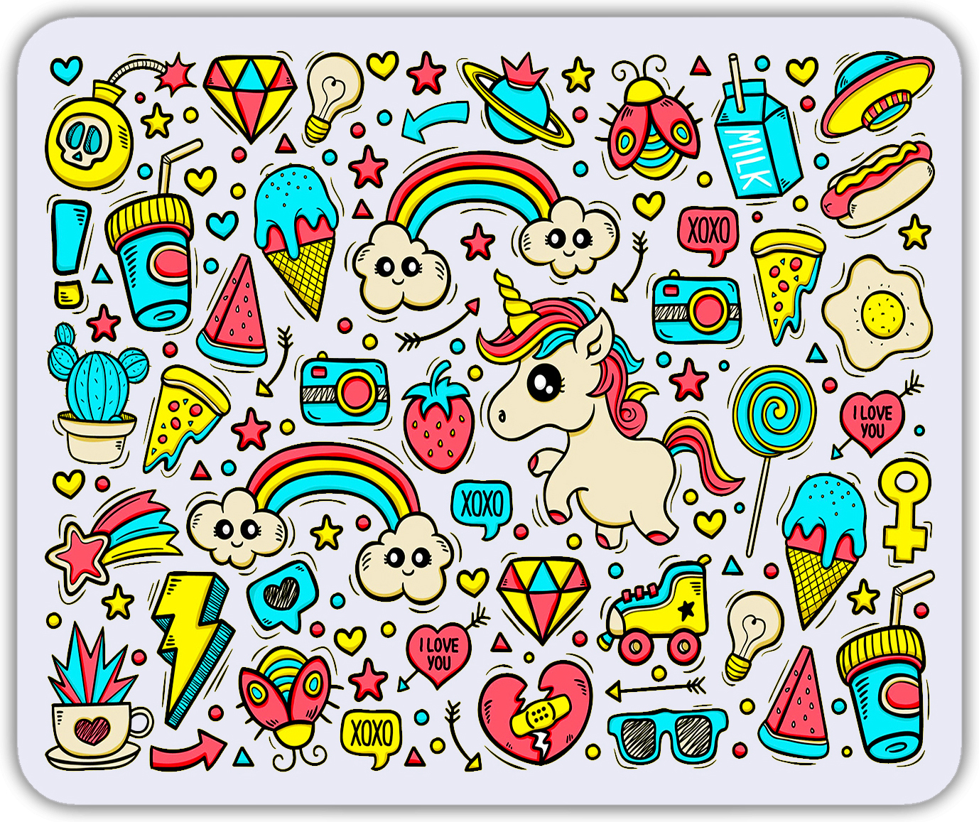 

Коврик для мыши NoBrand PAD1218, Разноцветный, PAD1218
