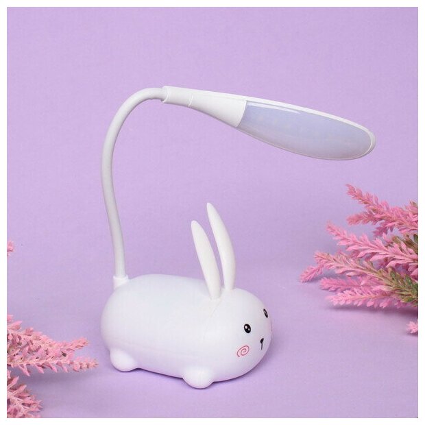 

Настольная лампа "Милый зайчик" LED 3Вт USB белый 9х7х18 см