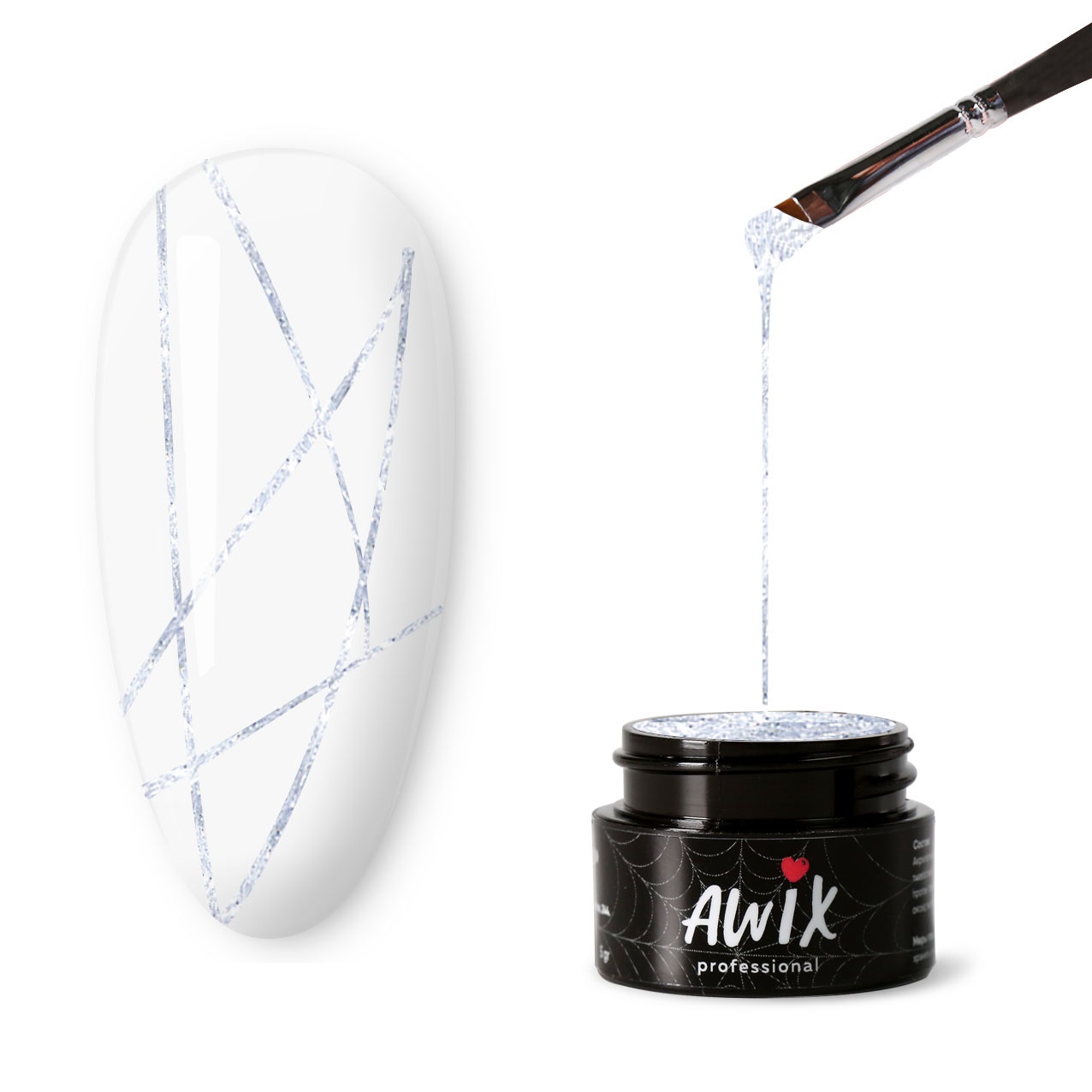Паутинка AWIX Professional Spider Gel Silver