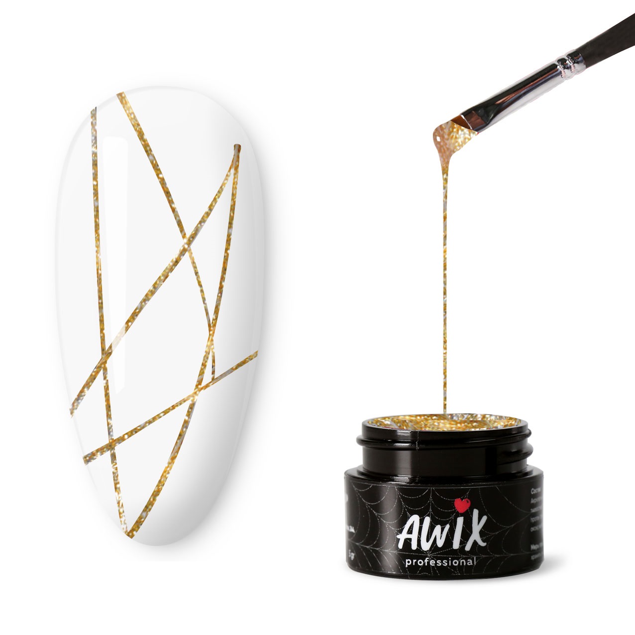 

Паутинка AWIX Professional Spider Gel Gold, Золотистый