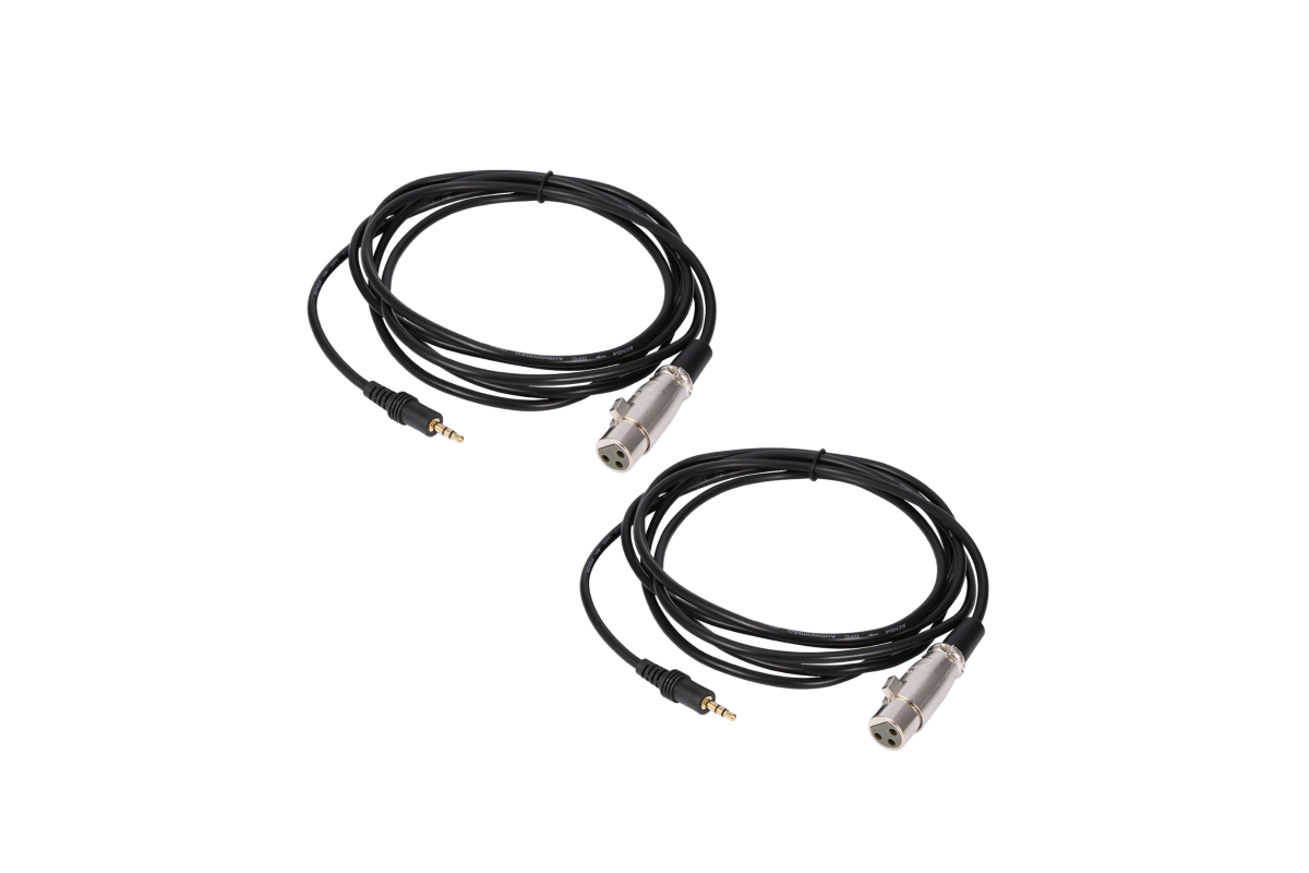 

Кабель Mobicent XLR-Jack 3.5 для микрофона, 2м, 2 шт, Черный, XLR-Jack 3.5