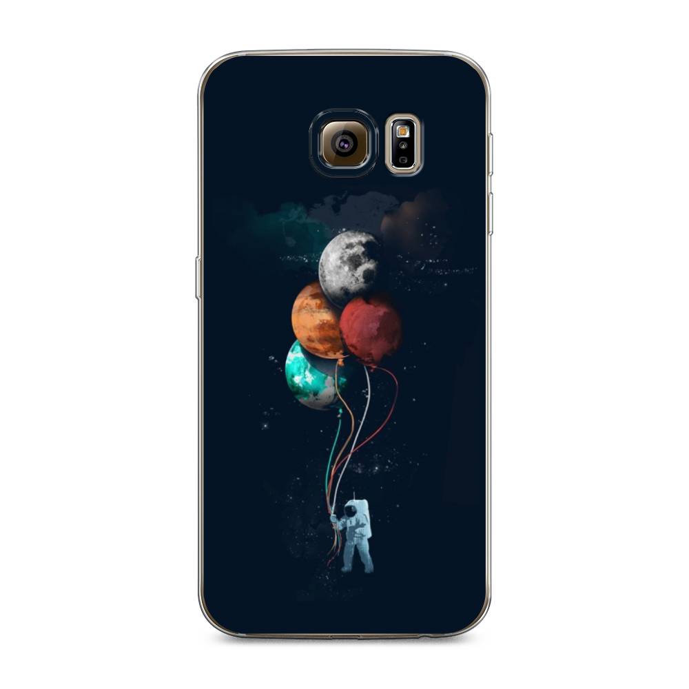 

Чехол на Samsung Galaxy S6 edge "Космонавт с шариками", Разноцветный, 24450-4
