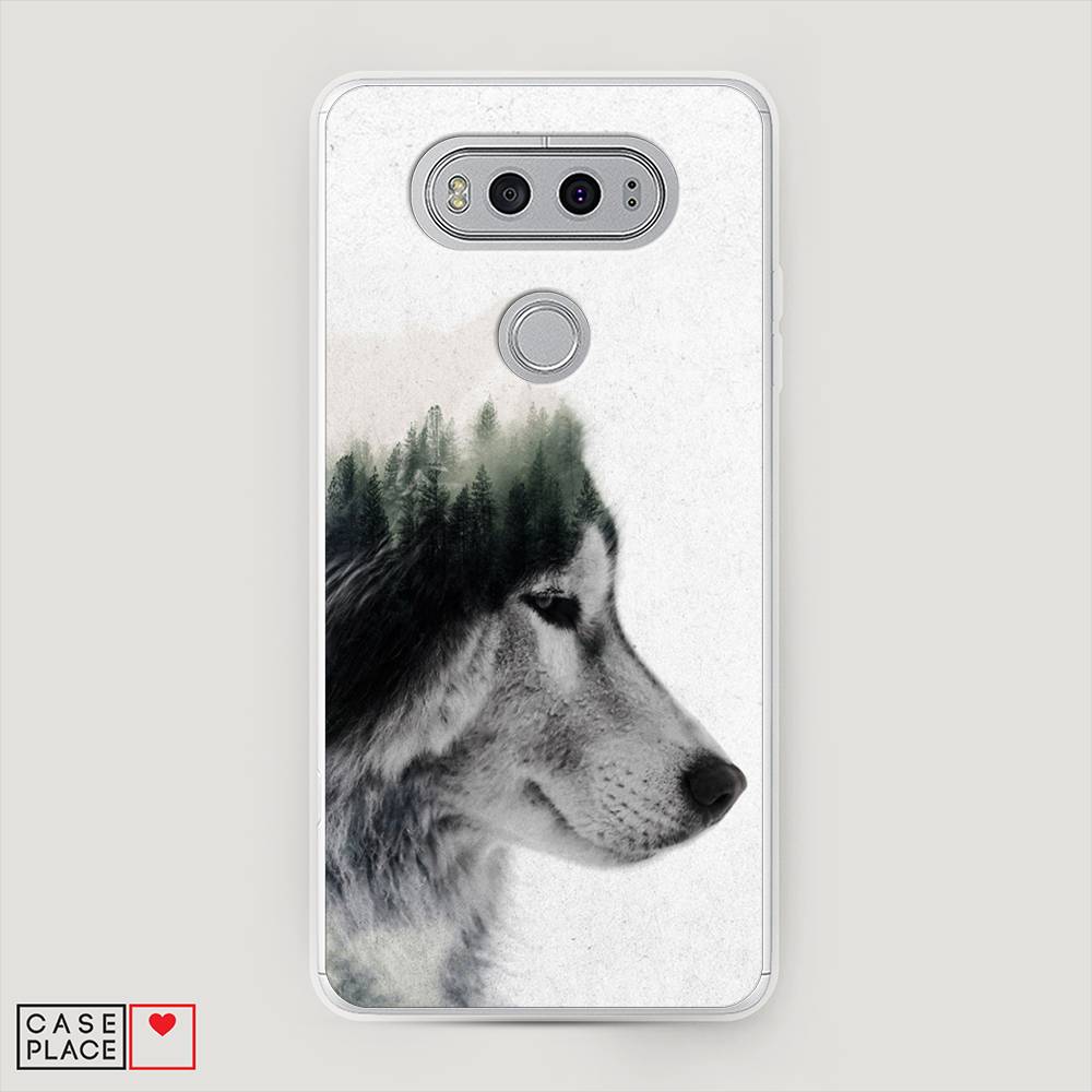 

Чехол на LG V20 "Волк лес", Серый;белый, 83350-1