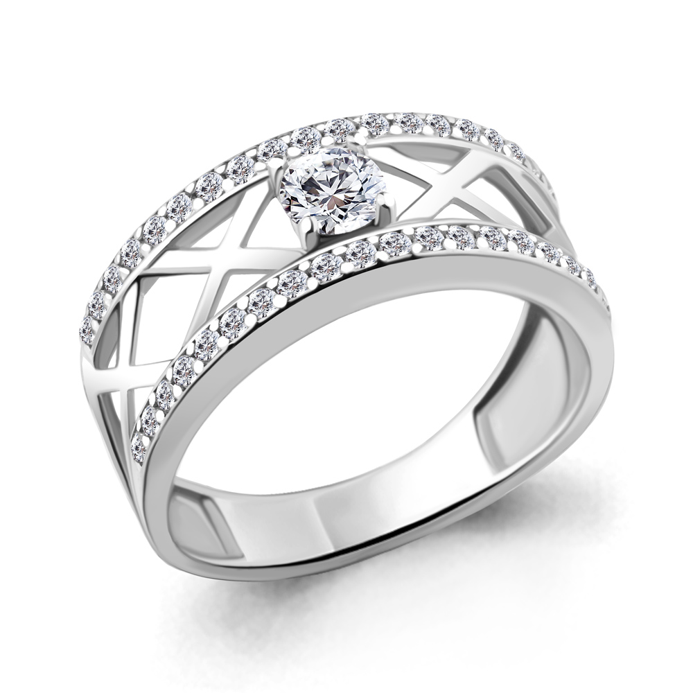 

Кольцо из серебра с фианитом Aquamarine Aquamarine 67224А_925_р р. 18, 67224А_925_р