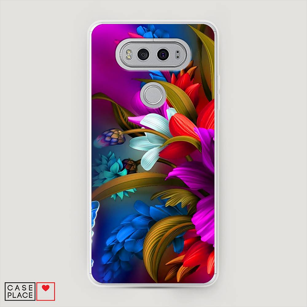 

Чехол на LG V20 "Фантастические цветы", Фиолетовый;красный;синий, 83350-2