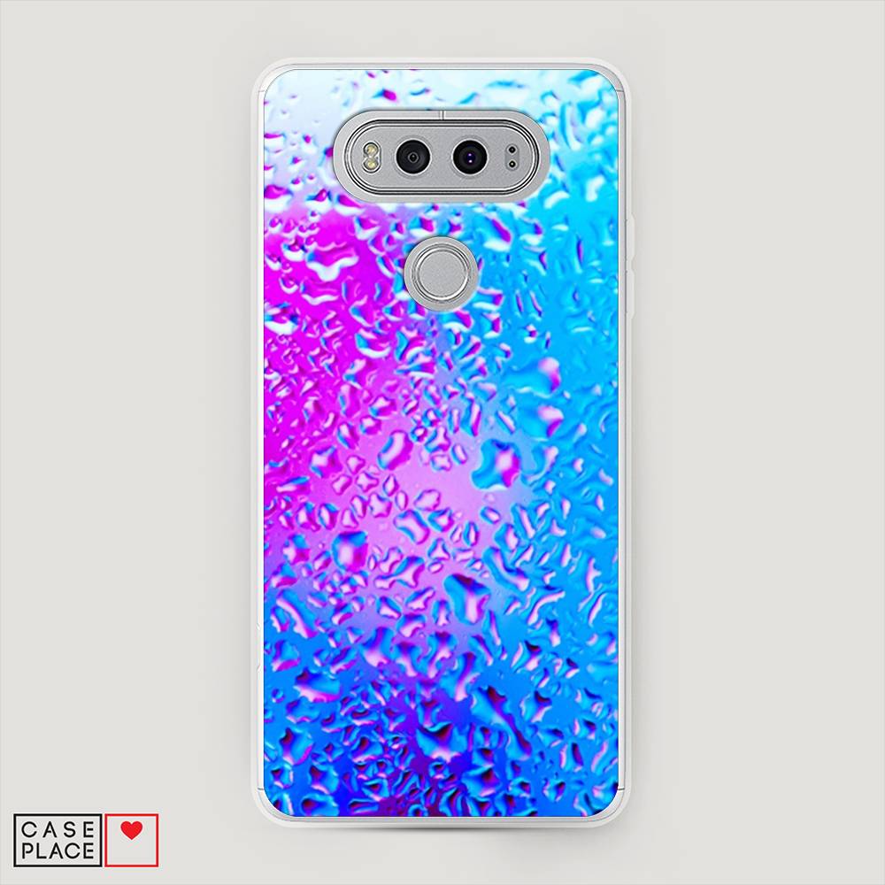 

Чехол на LG V20 "Капли на стекле", Голубой;розовый, 83350-3