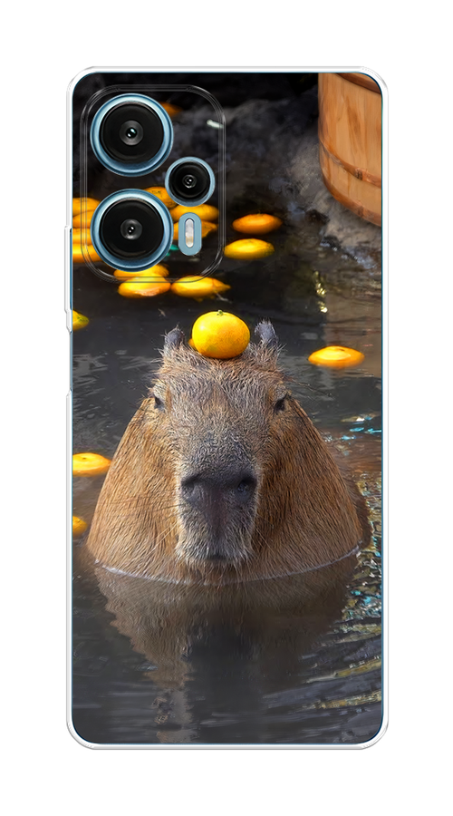 

Чехол на Xiaomi Redmi Note 12 Turbo/Poco F5 "Капибара отдыхает", Коричневый;оранжевый;серый, 318750-1