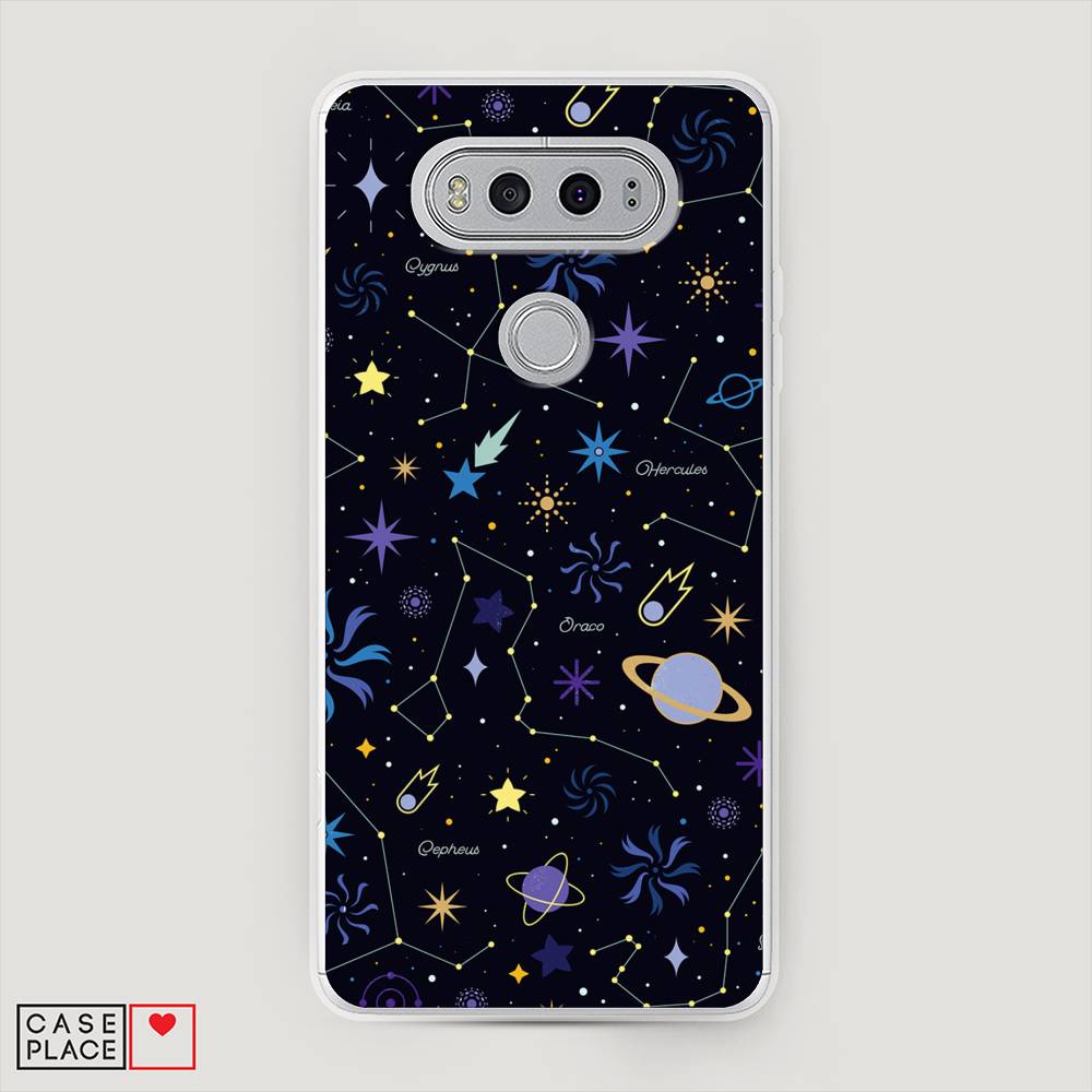 

Чехол на LG V20 "Цветной космос", Желтый, 83350-2