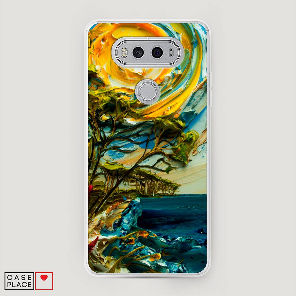

Чехол на LG V20 "Солнце живопись", Желтый;синий, 83350-4