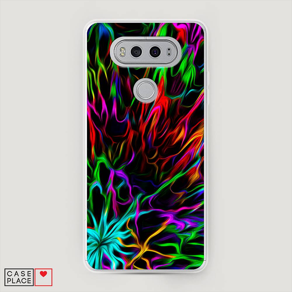 

Чехол на LG V20 "Разноцветные разводы", Голубой;зеленый;оранжевый, 83350-3