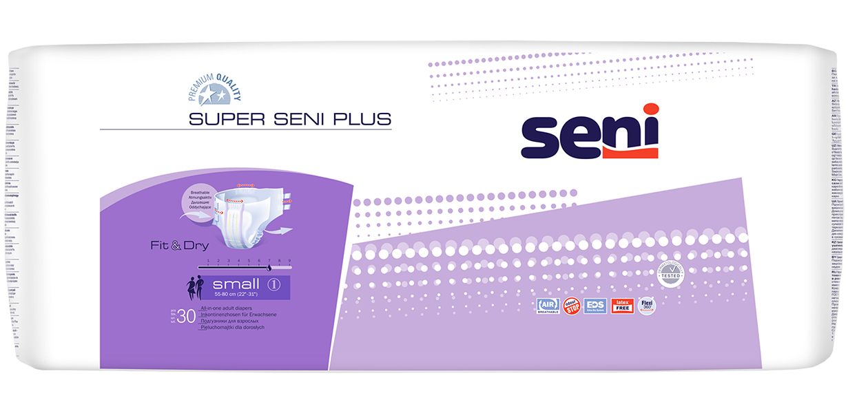 Купить Super Plus, Подгузники для взрослых Super SENI plus small, 30 шт.