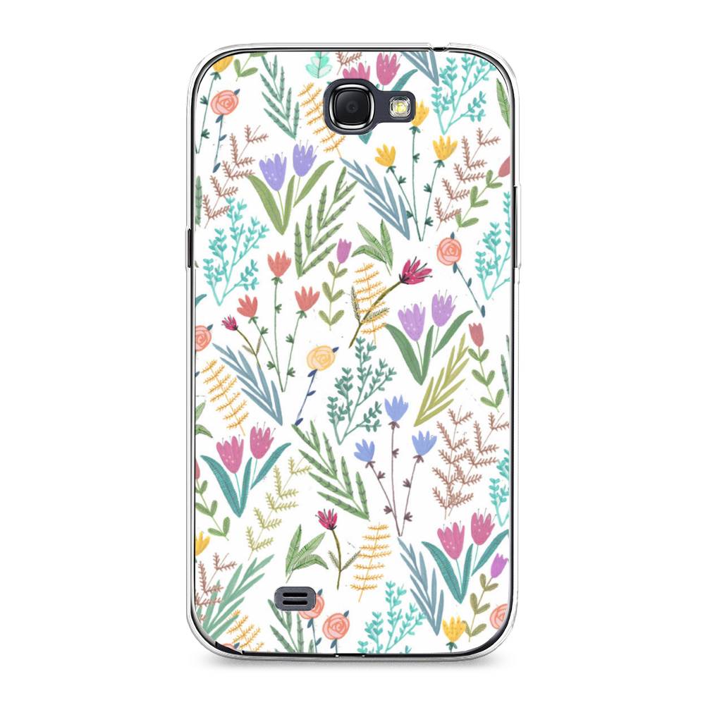 

Чехол Awog на Samsung Galaxy Note 2 / Самсунг Note 2 "Полевые цветы рисунок", Белый;зеленый, 23250-8