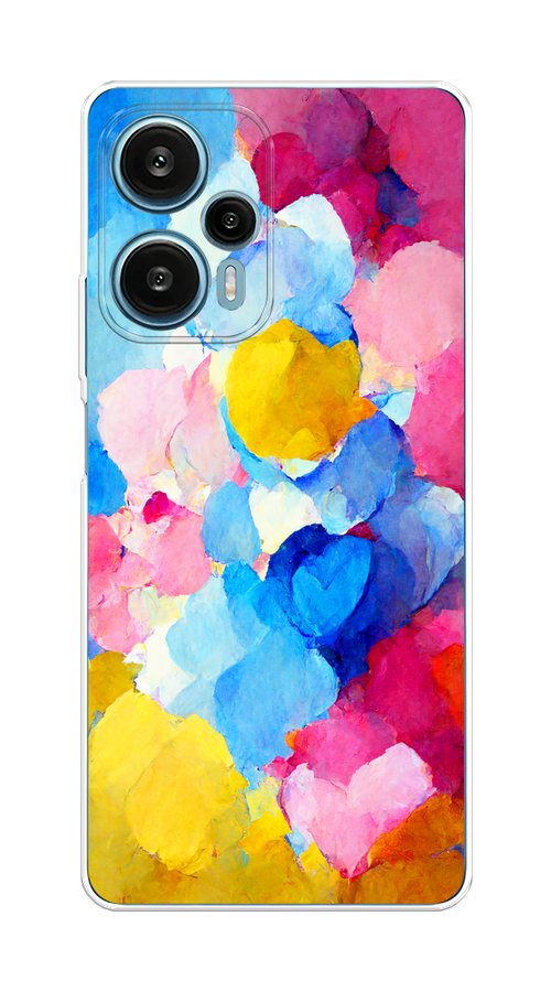 

Чехол на Xiaomi Redmi Note 12 Turbo, Poco F5 "Яркие пятна", Синий;голубой;желтый;розовый, 318750-1