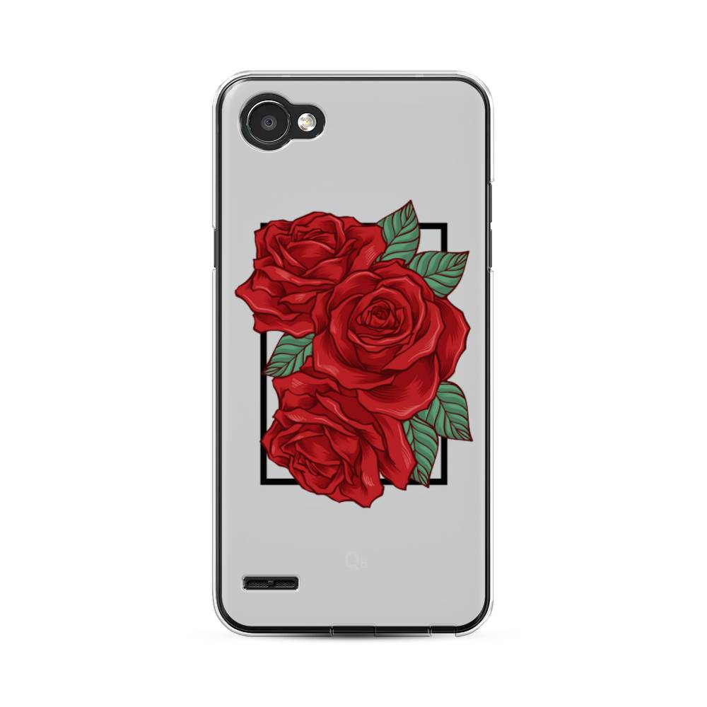 

Чехол для LG Q6 "Три алые розы", Красный, 83150-2