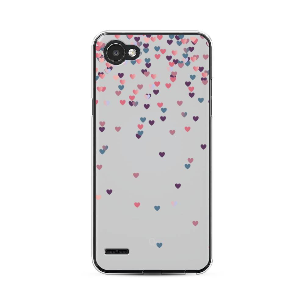 

Чехол для LG Q6 "Посыпка сердечки", Розовый;фиолетовый, 83150-3