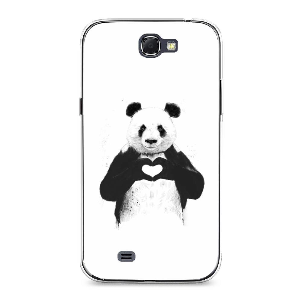 

Чехол Awog на Samsung Galaxy Note 2 / Самсунг Note 2 "Панда love", Серебристый, 23250-10