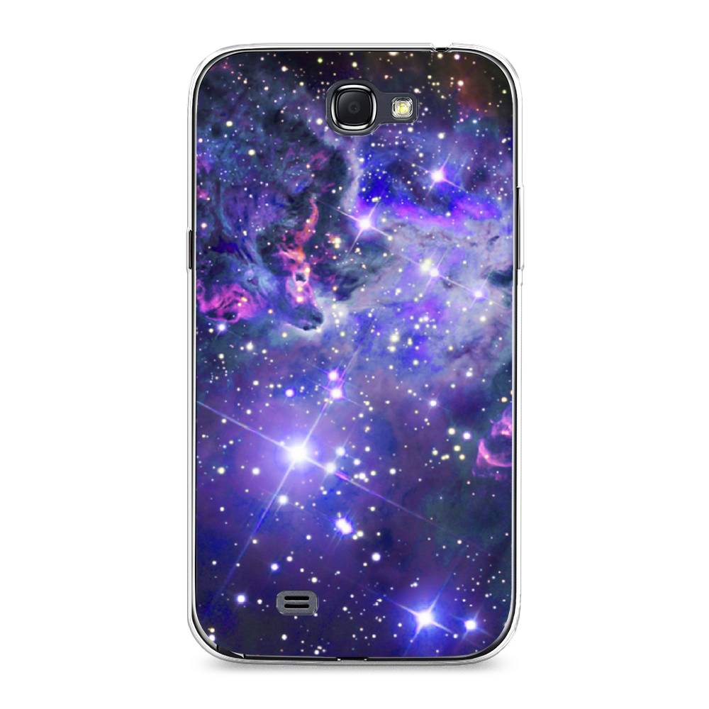 

Чехол Awog на Samsung Galaxy Note 2 / Самсунг Note 2 "Яркая галактика", Фиолетовый, 23250-4