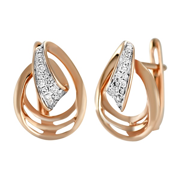 

Серьги из красного золота Ивел E123-E49240DR, бриллиант, E123-E49240DR