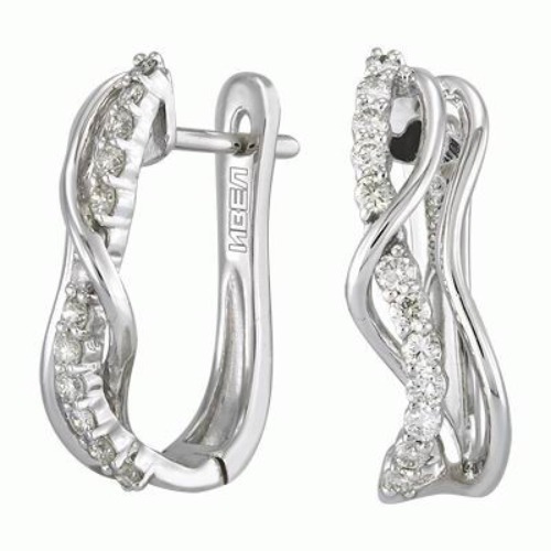 

Серьги из белого золота Ивел GLE14457, бриллиант, GLE14457