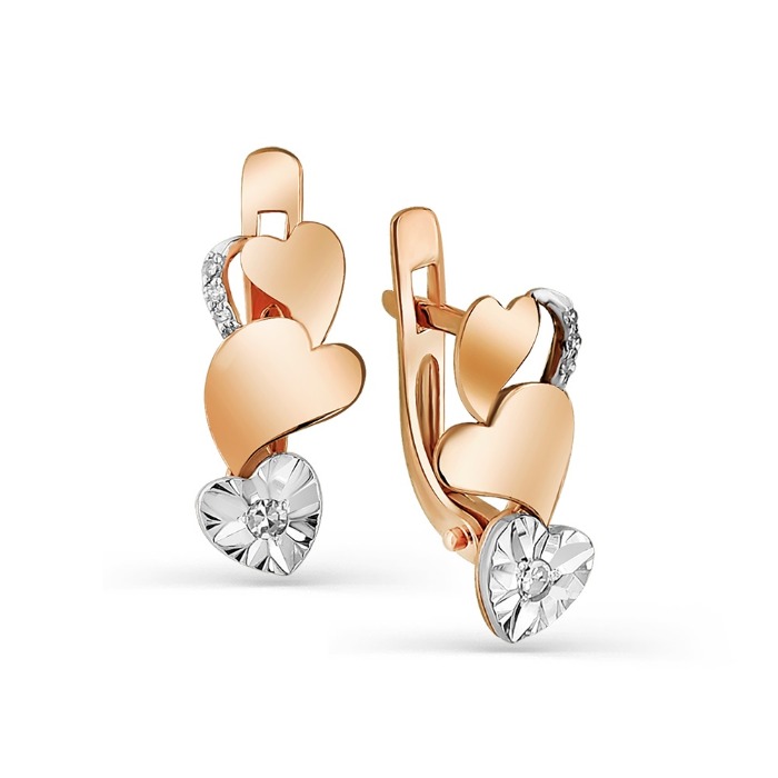 

Серьги из красного золота Мастер Бриллиант 2-107-507, бриллиант, 2-107-507