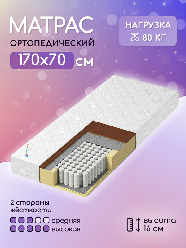 

Матрас Капризун Микс Хард Люкс Плюс 170 на 70 см, Микс Хард Люкс Плюс