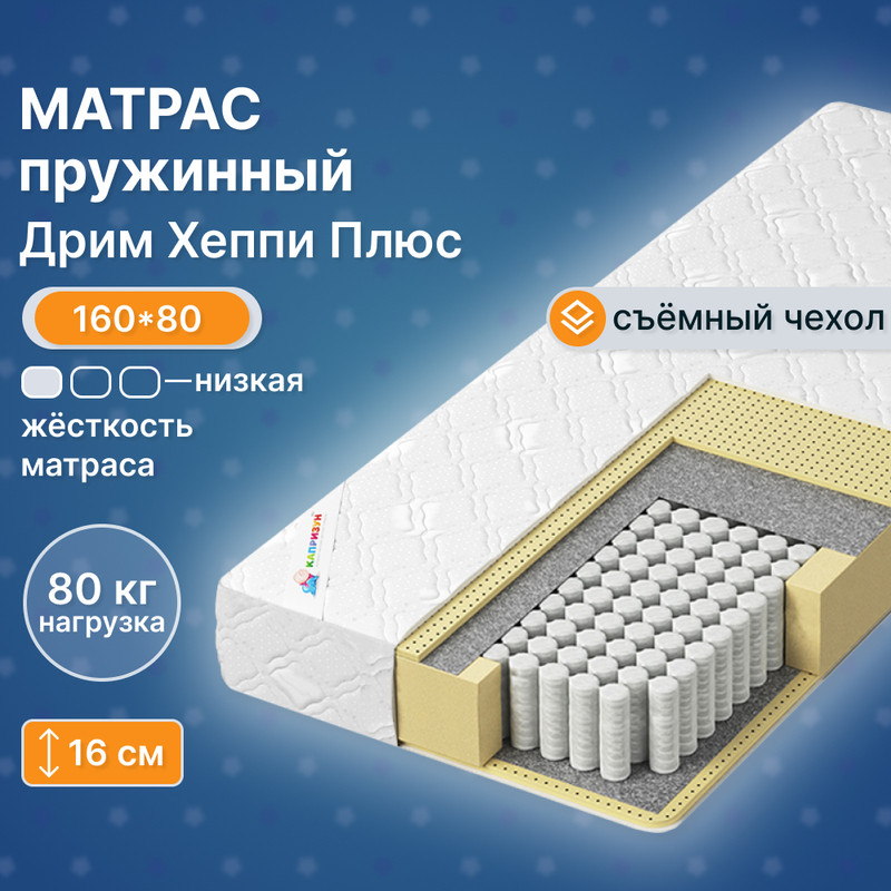 

Матрас Дрим Хеппи Плюс 80 на 160, Дрим Хеппи Плюс