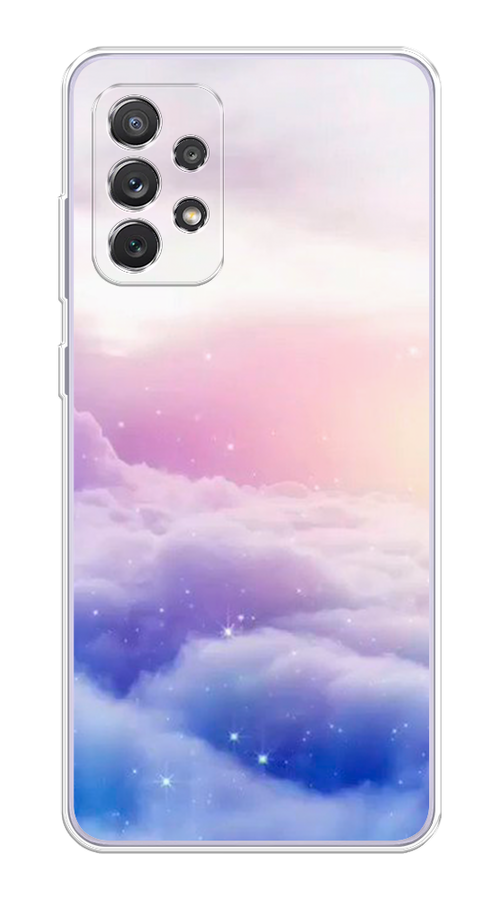 

Чехол на Samsung Galaxy A73 "Небеса", Голубой;белый;розовый, 2104650-2