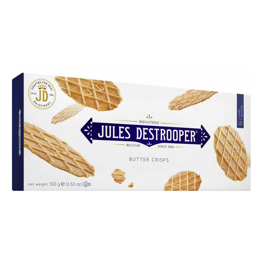 Печенье Jules Destrooper Butter Crisps вафельное сливочное хрустящее 100 г