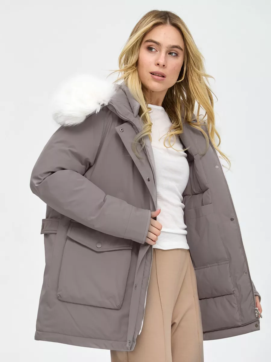 

Куртка женская LAWINTER 84195 серая 48 RU, Серый, 84195