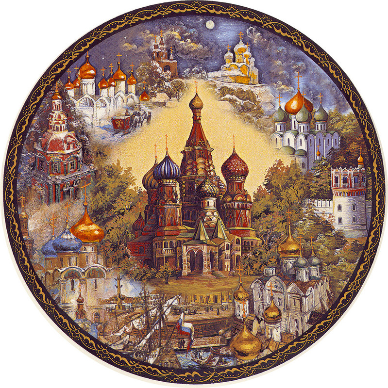 

Декоративная тарелка, Храм Василия Блаженного, 10 см