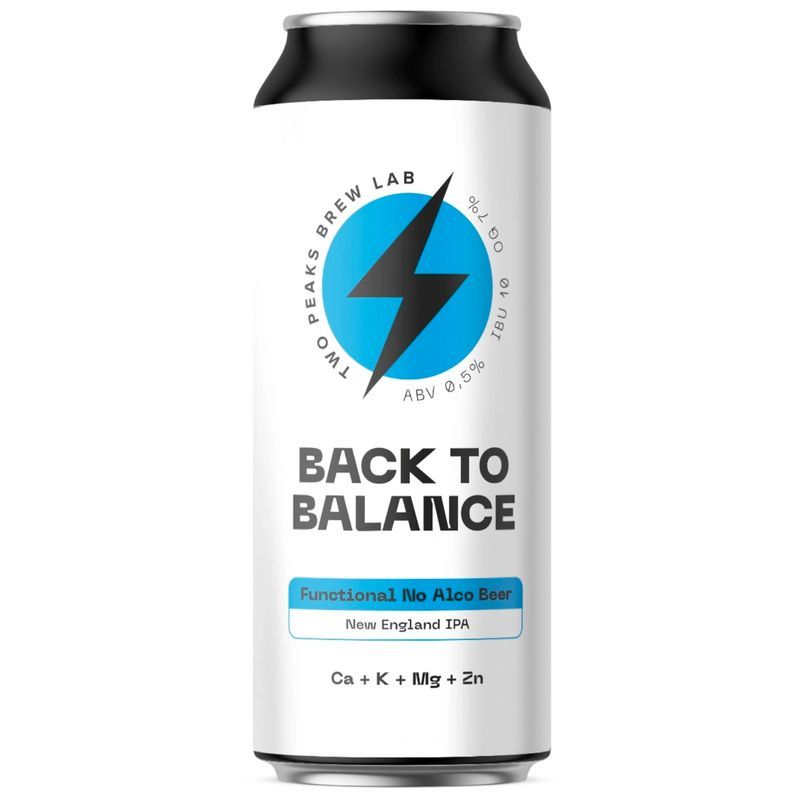 

Пивной напиток безалкогольный Two Peaks Brew Lab Back To Balance нефильтрованный 450 мл