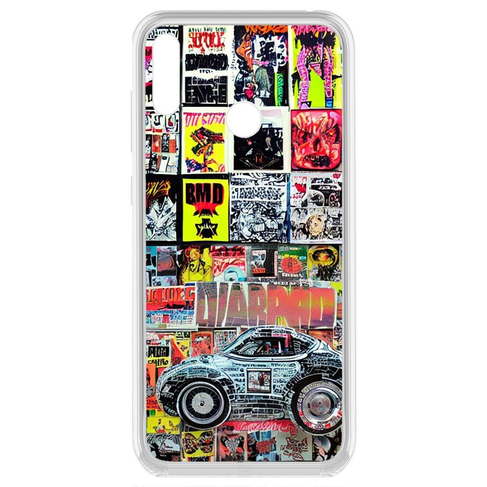 

Чехол-накладка Krutoff Clear Case Автопамфлет для Huawei Y7 (2019), Прозрачный