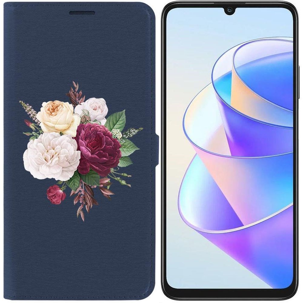 Чехол-книжка Eco Book для Honor X7a Цветочная композиция