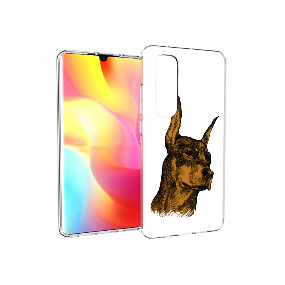 

Чехол MyPads Tocco для Xiaomi Mi Note 10 Lite скетч доберман (PT149714.254.605), Прозрачный, Tocco