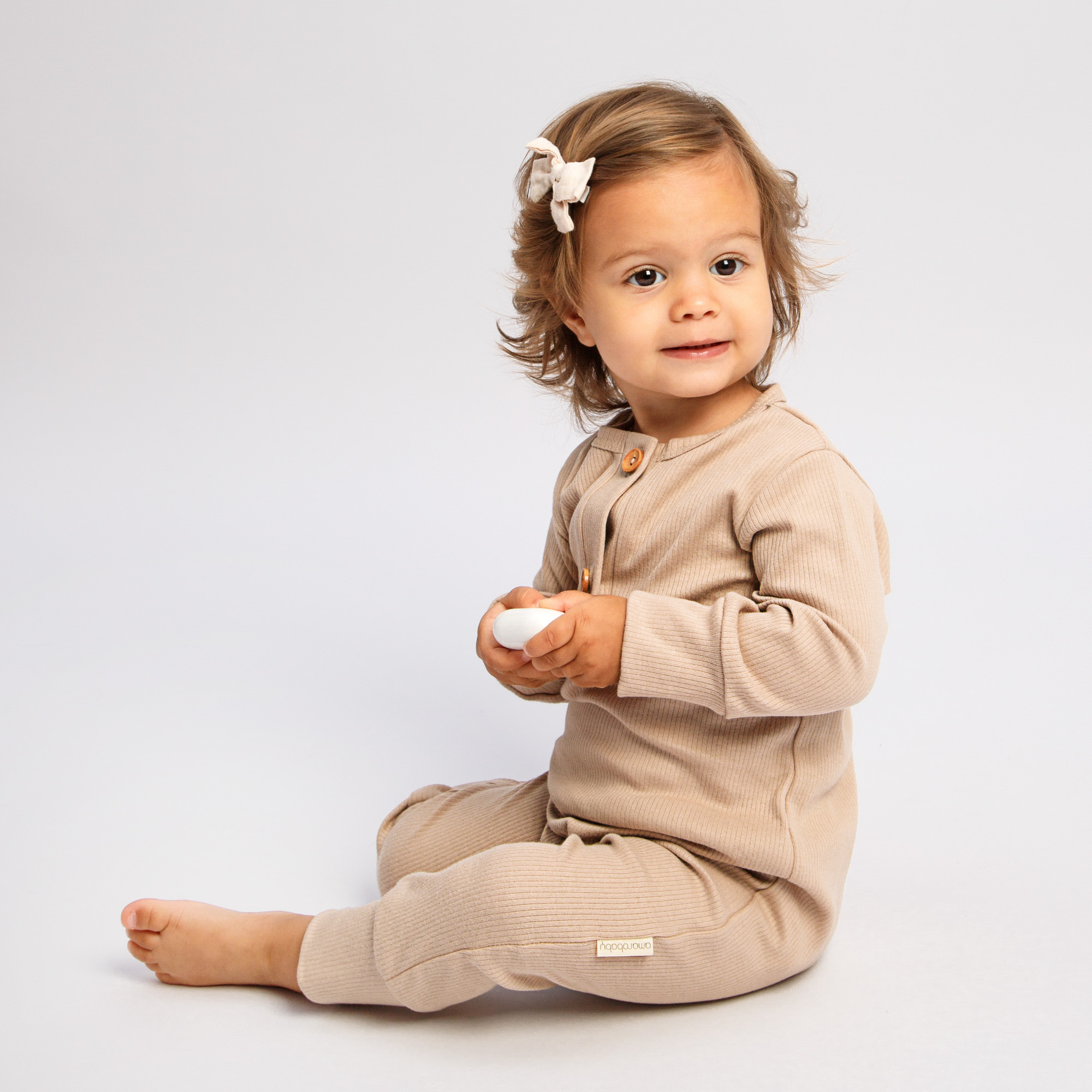 

Комбинезон детский Amarobaby Fashion, бежевый, р-р 74, AB-OD21-FS501