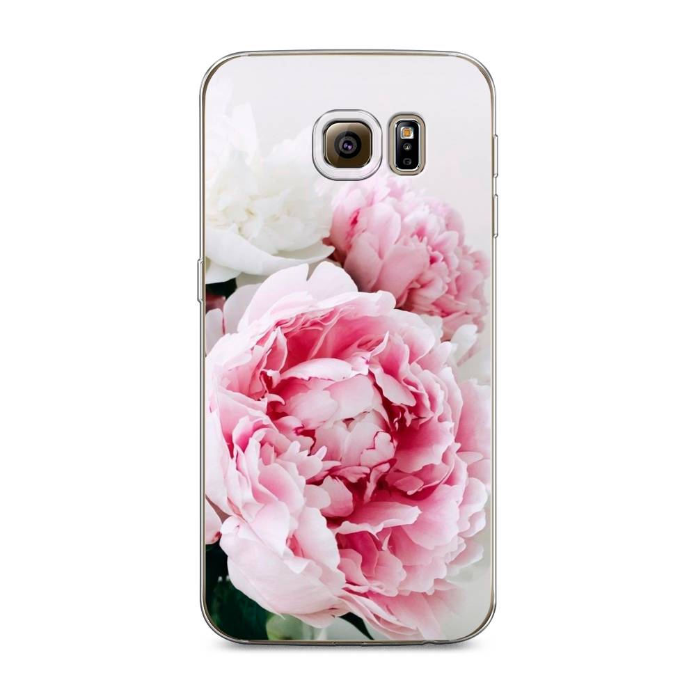 

Чехол на Samsung Galaxy S6 edge "Розовые и белые пионы", Розовый;белый, 24450-2