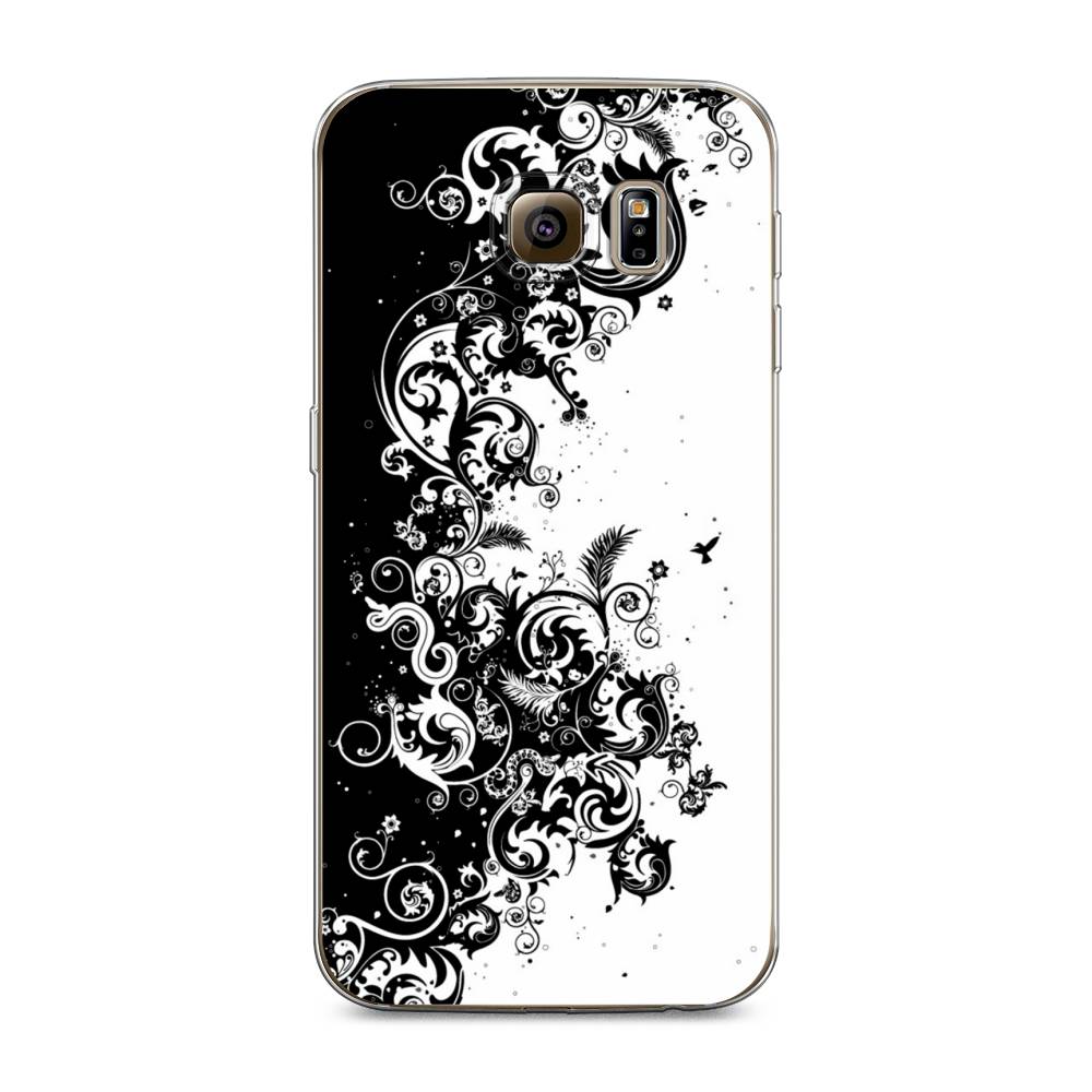 

Чехол на Samsung Galaxy S6 edge "Черно белый узор", Белый;черный;серый, 24450-3