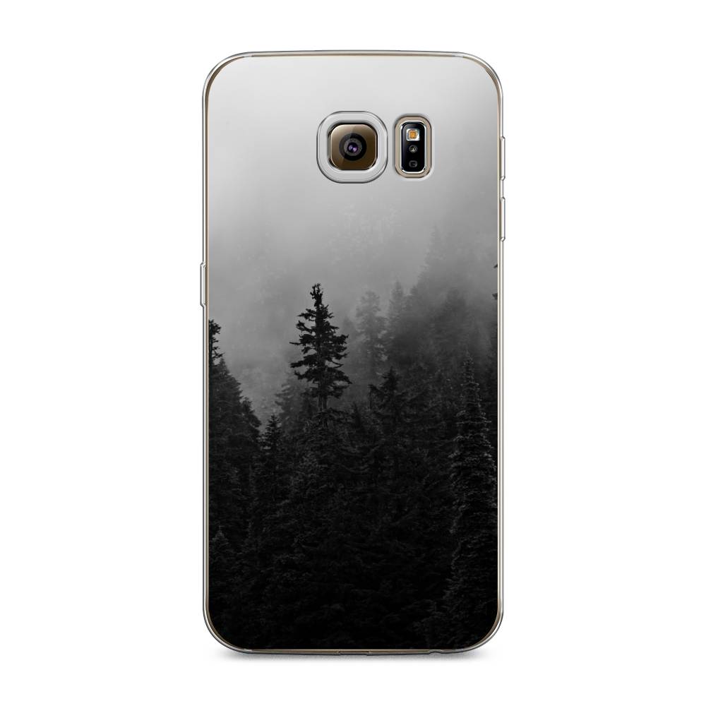 

Чехол на Samsung Galaxy S6 edge "Туманный лес", Серый;черный, 24450-2