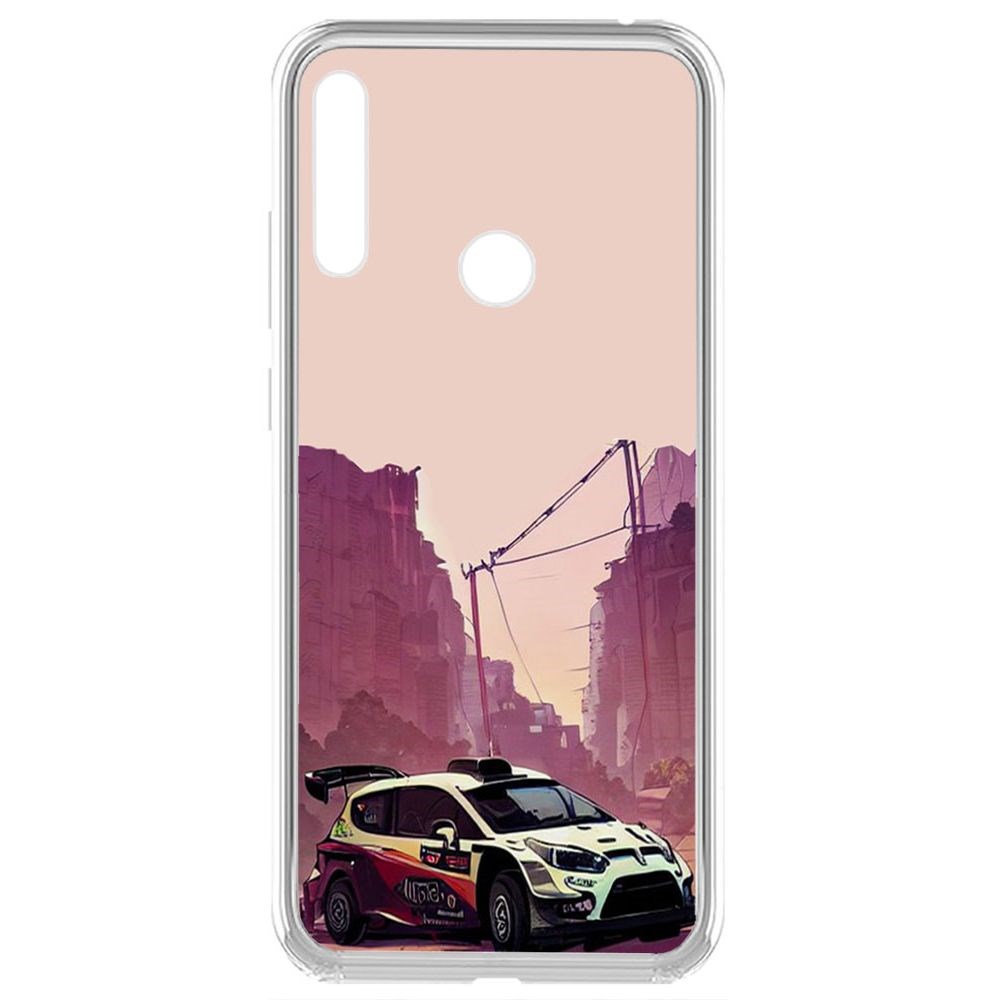 

Чехол-накладка Krutoff Clear Case Гоночный каньон для Huawei Y6S