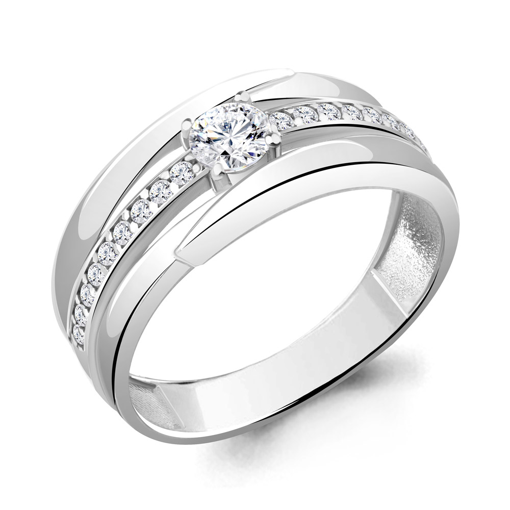

Кольцо из серебра с фианитом Aquamarine Aquamarine 67221А_925_р р. 18, 67221А_925_р
