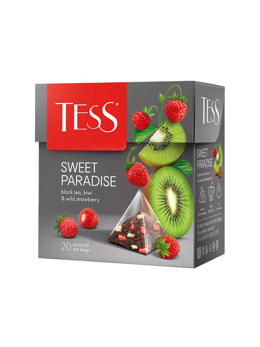 Чай черный Tess Sweet paradise в пирамидках 1,8 г х 20 шт