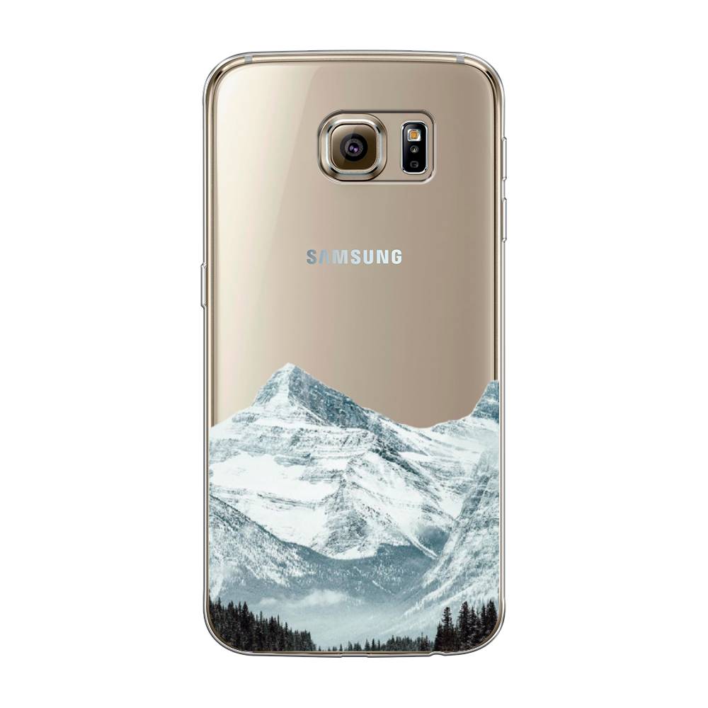 

Чехол на Samsung Galaxy S6 "Горы арт 1", Белый;зеленый, 24350-2