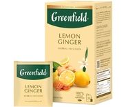 Чайный напиток фруктовый Greenfield Lemon Ginger в пакетиках 1,5 г х 20 шт