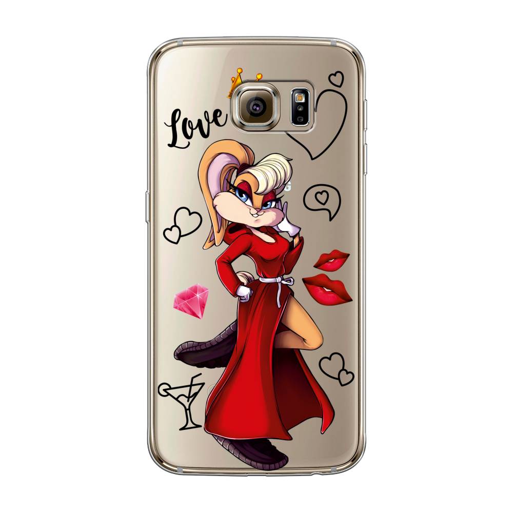 

Чехол на Samsung Galaxy S6 "Rich Lola Bunny", Красный;бежевый;оранжевый, 24350-6