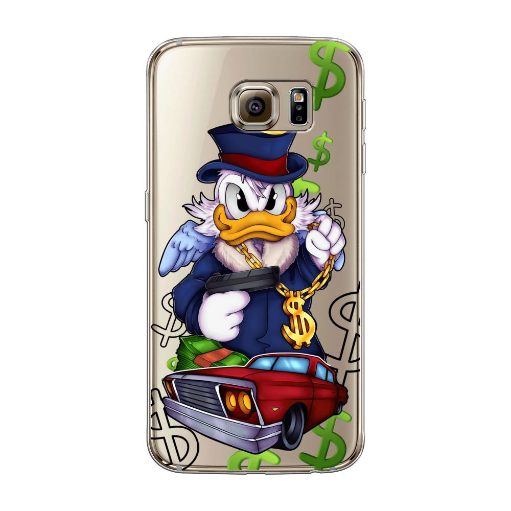 

Чехол на Samsung Galaxy S6 "Scrooge McDuck with a Gold Chain", Красный;синий;белый, 24350-6