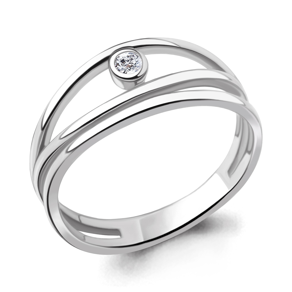 

Кольцо из серебра с фианитом Aquamarine Aquamarine 67214А_925_р р. 17,5, 67214А_925_р